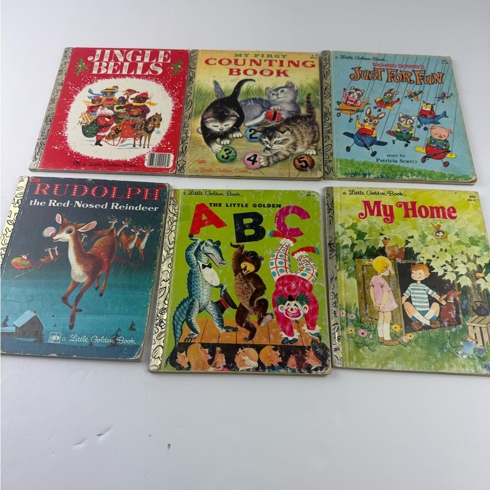 VTG Little Golden Books Lot of 6 Children's Books